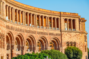 Obraz premium Sunrise view of the Republic square in Yerevan, Armenia