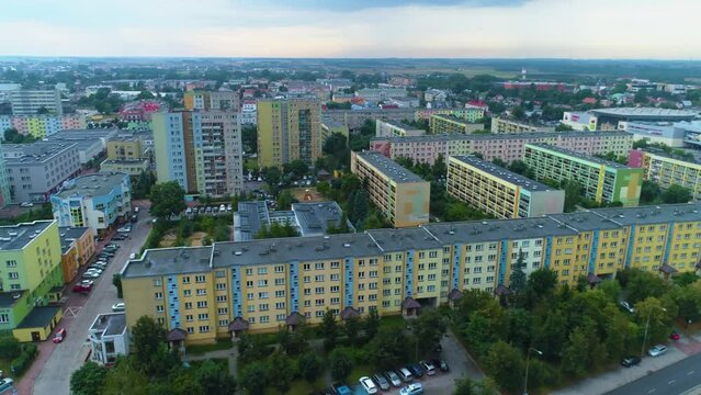 Beautiful Housing Estate Suwalki Bloki Osiedle Aerial View Poland