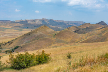Rainbow mountains at the border of Georgia and Azerbaijan