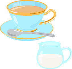 ミルクティーとミルクピッチャー