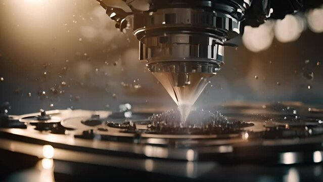 High-Precision Machinery at Work in Factory