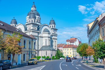 Naklejka premium Ascension cathedral in Romanian town Targu mures