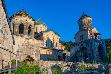 Fototapeta premium Sunset at Gelati monastery in Georgia