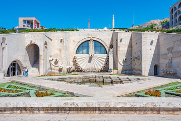 Yerevan cascade viewed during a sunny day in Armenia © dudlajzov