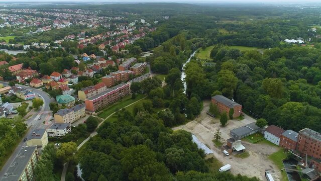 Beautiful Landscape Slupia River Slupsk Aerial View Poland