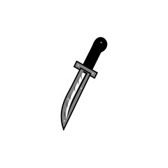 sharp knife weapon vector illustration