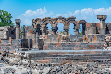 Obraz premium Ruins of the Zvartnots cathedral in Armenia