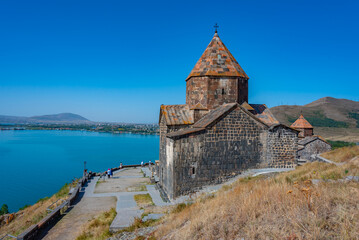 Sunny day at Sevanavank church in Armenia