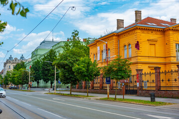 Mansion at European Avenue in Croatian town Osijek - obrazy, fototapety, plakaty
