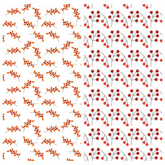 Abstract branches in trendy autumn shades Set of 2 Seamless Patterns Abstract backdrop texture idea