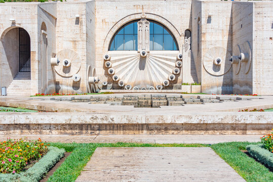 Yerevan cascade viewed during a sunny day in Armenia