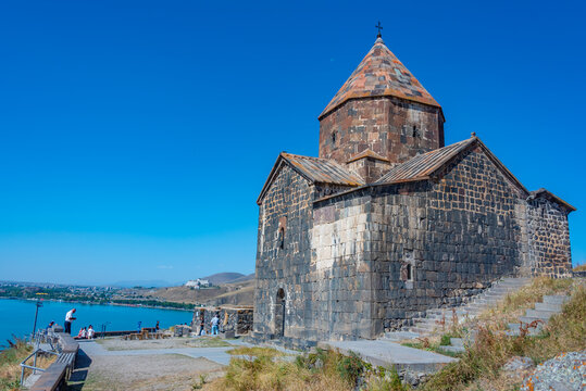 Sunny day at Sevanavank church in Armenia