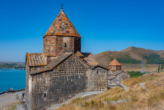 Sunny day at Sevanavank church in Armenia