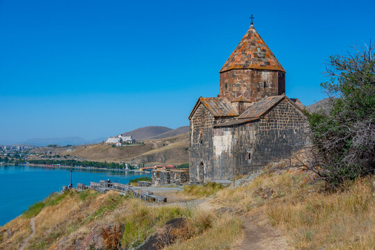 Sunny day at Sevanavank church in Armenia