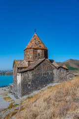 Fototapeta premium Sunny day at Sevanavank church in Armenia