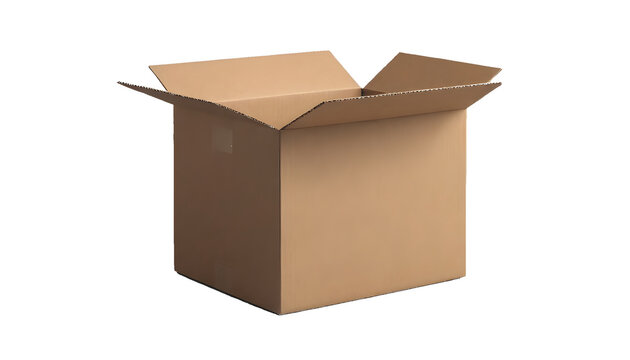 cardboard box warehouse mockup png- ile of isolat. 