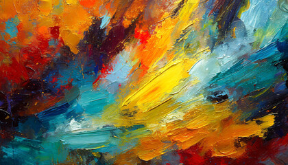 The Modern colored beautiful oil painting