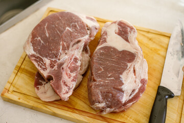 carne de corte ribeye de res