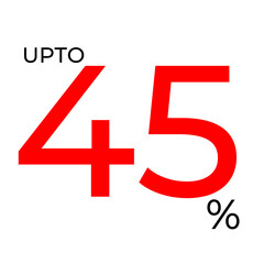 Trendy big sale red label different clearance value. percent price cut out badge vector illustration isolated on white background, Discount price tags. banner, cover, poster, poster, brochure, card.