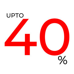 Trendy big sale red label different clearance value. percent price cut out badge vector illustration isolated on white background, Discount price tags. banner, cover, poster, poster, brochure, card.