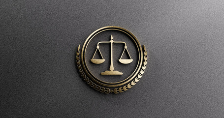 Golden Scales of Justice: Symbolizing Law and Order. Legal System concept - 779317141