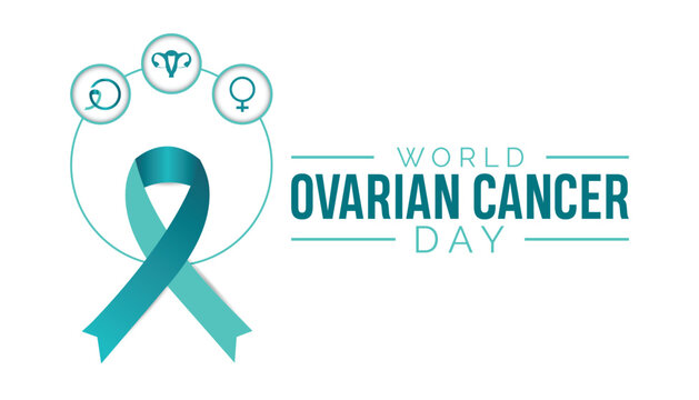 world ovarian cancer day observed every year in May. Template for background, banner, card, poster with text inscription.