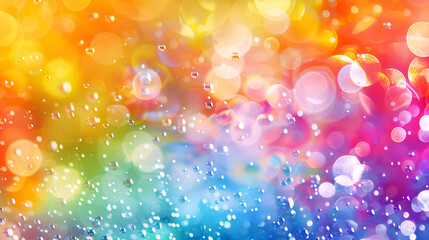 Very happy colorful background with lot of spectrum scattered dots.