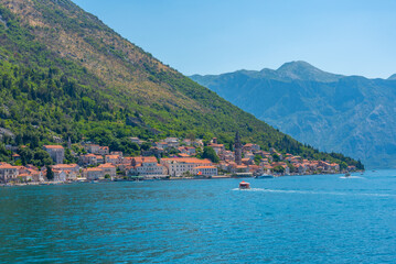 Perast town in Montenegro situated at Boka Kotorska bay