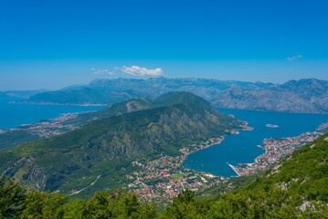Fototapeta na wymiar Tivat and Boka Kotorska bay in Montenegro
