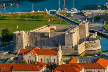 Kastio fortress in Croatian town Ston - obrazy, fototapety, plakaty