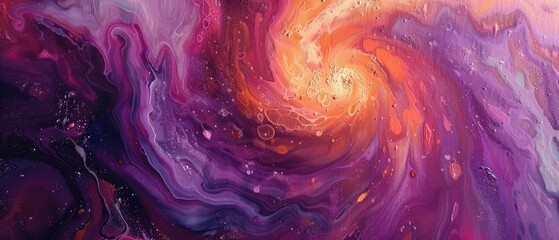 The swirling colors of a galaxy or nebula - obrazy, fototapety, plakaty