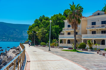 Hotels at seaside of Herceg Novi in Montenegro
