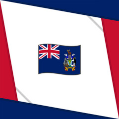 South Georgia And The South Sandwich Islands Flag Abstract Background Design Template. Independence Day Banner Social Media Post. Independence Day