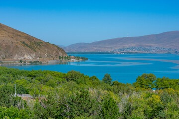 Fototapeta premium Summer day at Sevan lake in Armenia