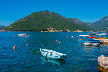 Boats at Boka Kotorska near Perast, Montenegro