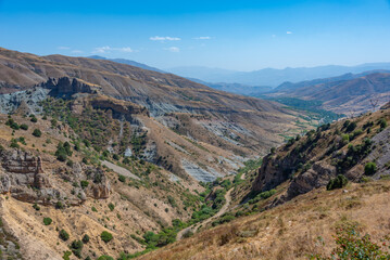 Panorama view of Selim pass in Armenia - obrazy, fototapety, plakaty