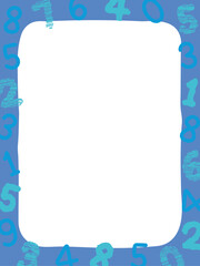 Number background border illustration