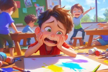 3d illustration of bullying