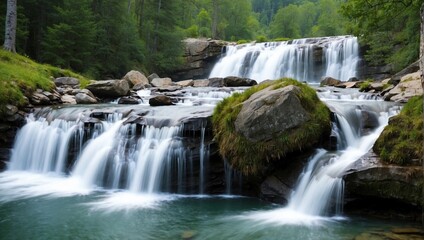  mountain waterfalls,waterfall in the forest