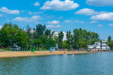 Beach at Valea Morilor park in Chisinau, Moldova