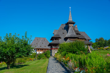 Summer day at Barsana monastery in Romania