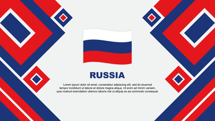 Russia Flag Abstract Background Design Template. Russia Independence Day Banner Wallpaper Vector Illustration. Russia Cartoon