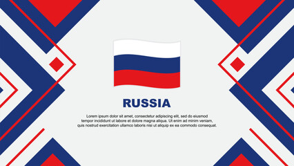 Russia Flag Abstract Background Design Template. Russia Independence Day Banner Wallpaper Vector Illustration. Russia Illustration