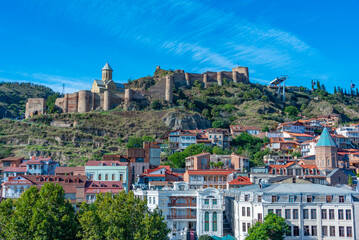 Panorama view of Narikala fortress in Tbilisi, Georgia © dudlajzov