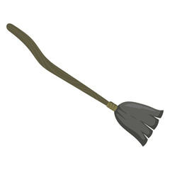 Witch broomstick illustration