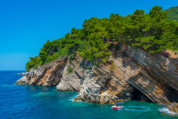 Steep cliffs near Petrovac in Montenegro