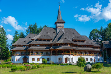 Fototapeta na wymiar Peri-Sapanta Monastery in Romania during a sunny day