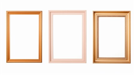 Picture frames isolated on white backgroundrealistic, business, seriously, mood and tone