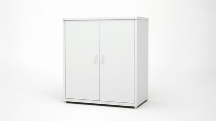 Storage cabinet isolated on white backgroundrealistic, business, seriously, mood and tone