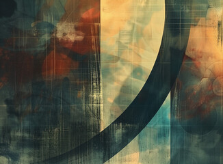 A retro-futuristic abstract film texture background featuring elements of both vintage and modern design.


